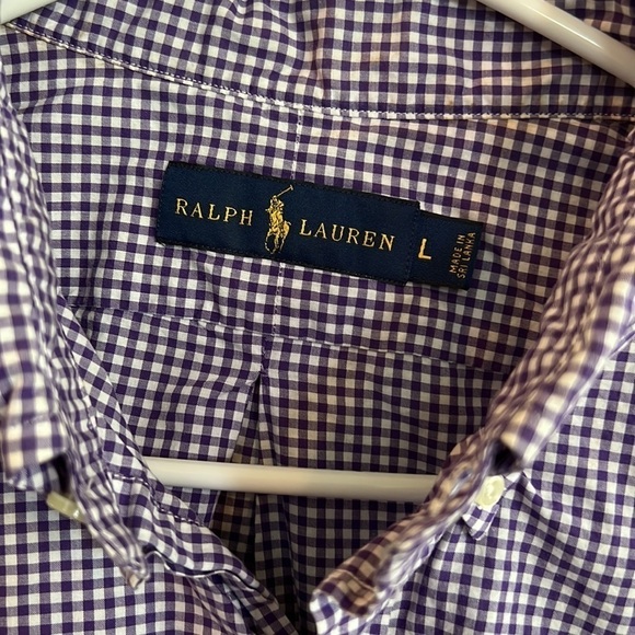 Ralph Lauren Men Casual Shirt Front Buttons Plaid Size : large - Picture 5 of 7
